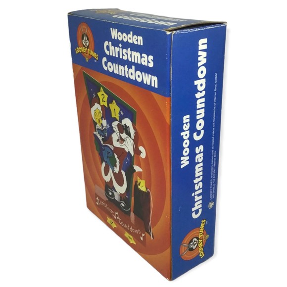Looney Tunes Wooden Christmas Countdown Tweedy Sylvester 24 days Children Box - Picture 6 of 7